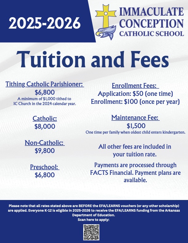 Tuition and Fees Immaculate Conception Catholic School